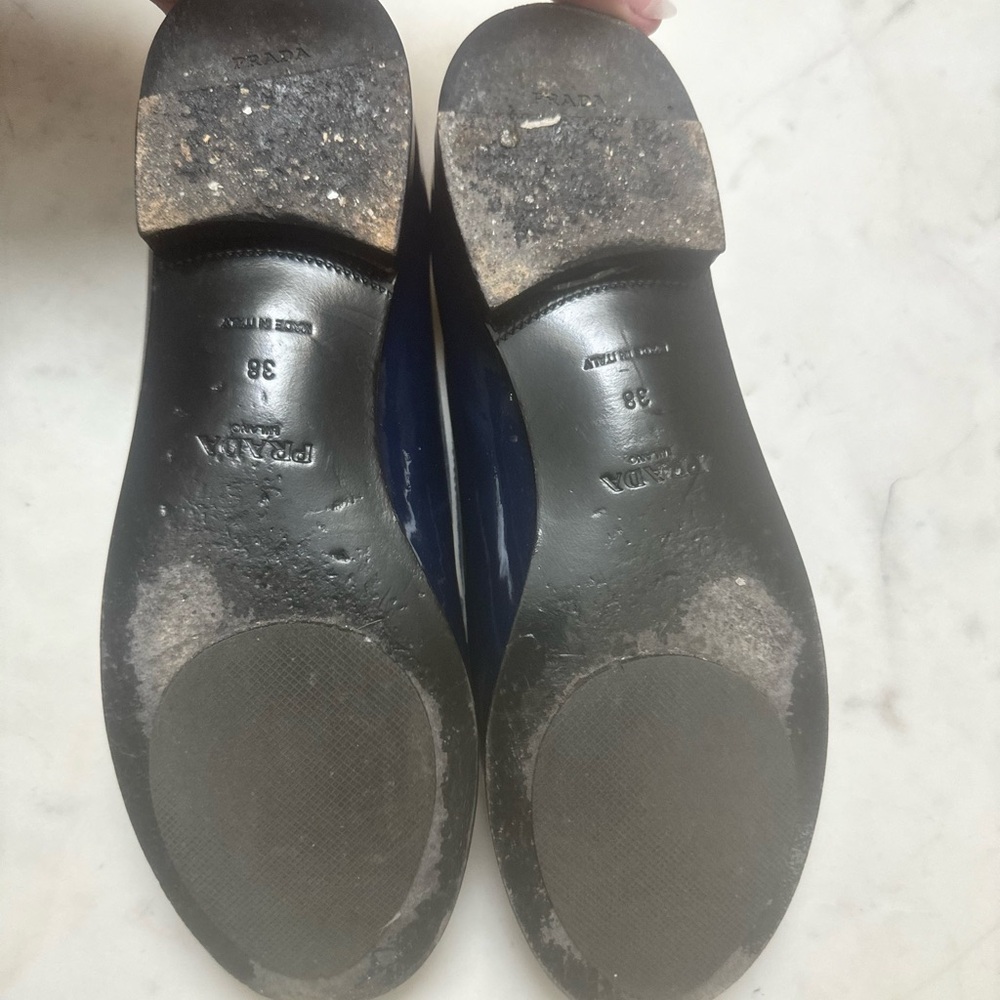 Prada Blue Patent Loafers - Picture 8 of 11